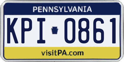 PA license plate KPI0861