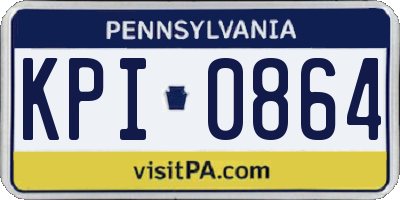 PA license plate KPI0864
