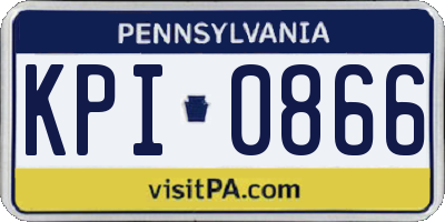 PA license plate KPI0866