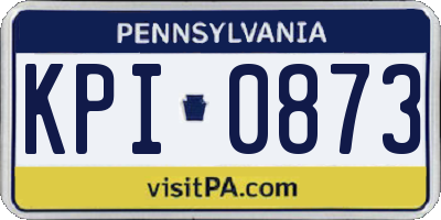 PA license plate KPI0873