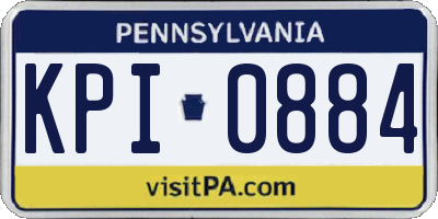 PA license plate KPI0884