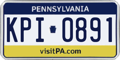 PA license plate KPI0891
