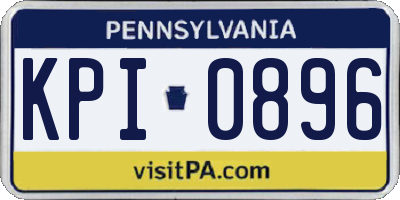 PA license plate KPI0896