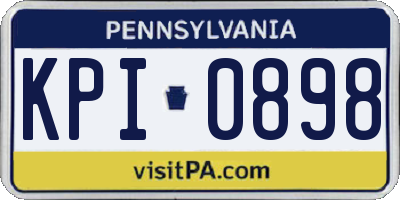 PA license plate KPI0898