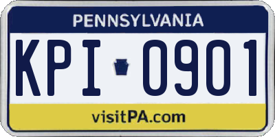 PA license plate KPI0901