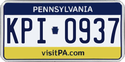 PA license plate KPI0937