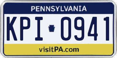 PA license plate KPI0941