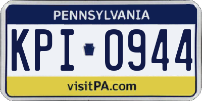 PA license plate KPI0944
