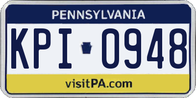 PA license plate KPI0948