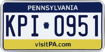 PA license plate KPI0951
