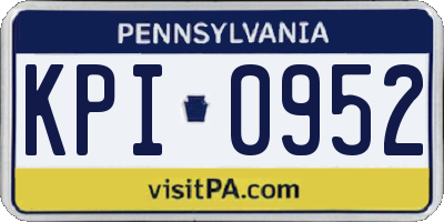 PA license plate KPI0952