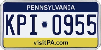 PA license plate KPI0955
