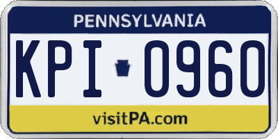 PA license plate KPI0960