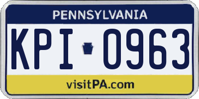 PA license plate KPI0963
