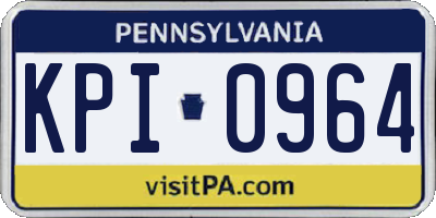 PA license plate KPI0964