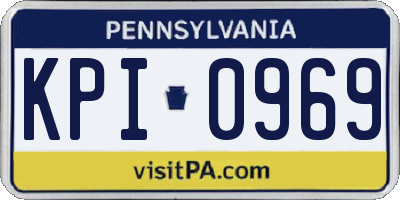 PA license plate KPI0969