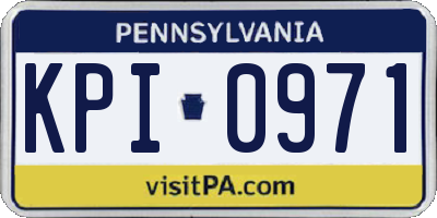 PA license plate KPI0971