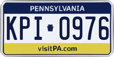 PA license plate KPI0976