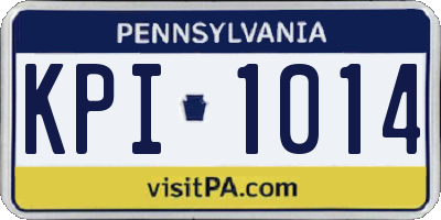 PA license plate KPI1014