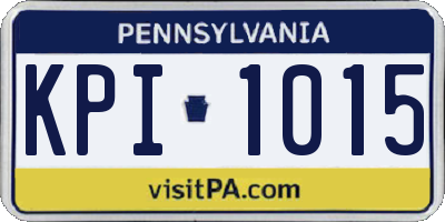 PA license plate KPI1015