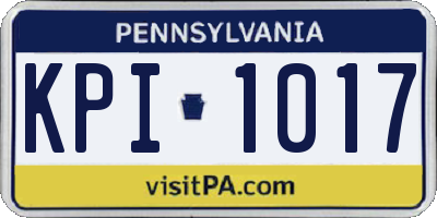 PA license plate KPI1017