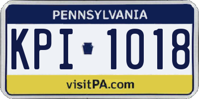 PA license plate KPI1018