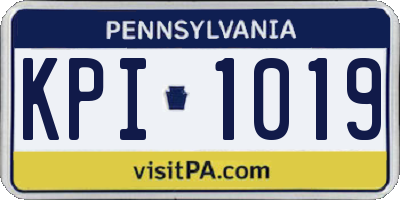 PA license plate KPI1019