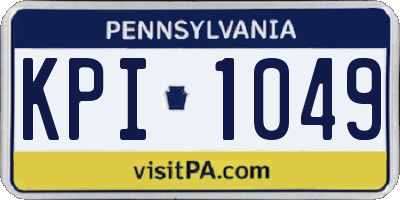 PA license plate KPI1049