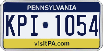 PA license plate KPI1054