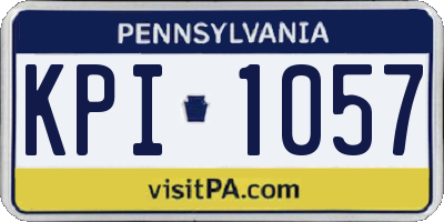 PA license plate KPI1057