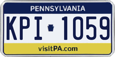 PA license plate KPI1059
