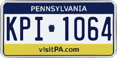 PA license plate KPI1064