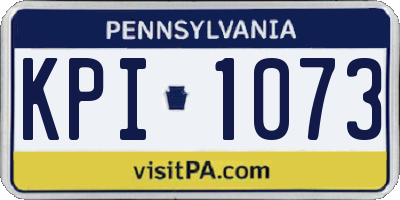 PA license plate KPI1073
