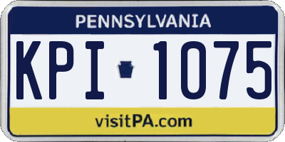 PA license plate KPI1075