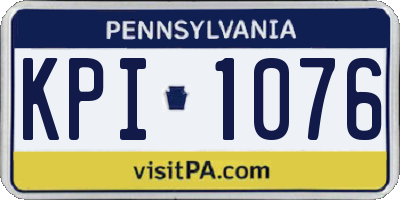 PA license plate KPI1076