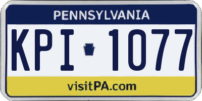 PA license plate KPI1077