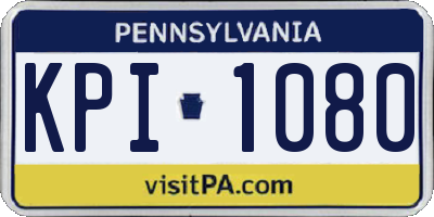PA license plate KPI1080