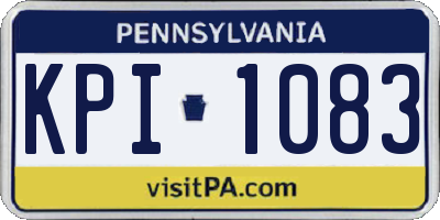 PA license plate KPI1083