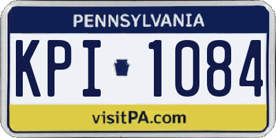 PA license plate KPI1084