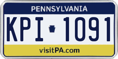 PA license plate KPI1091
