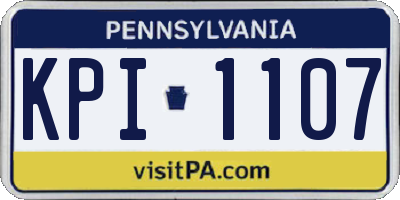 PA license plate KPI1107