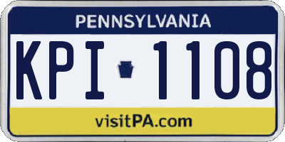PA license plate KPI1108