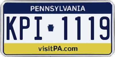 PA license plate KPI1119