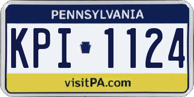 PA license plate KPI1124