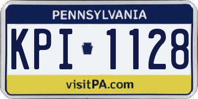 PA license plate KPI1128