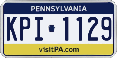 PA license plate KPI1129