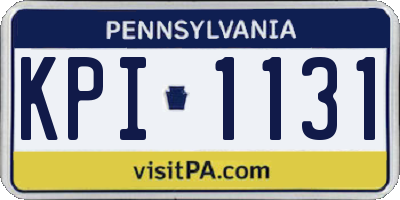 PA license plate KPI1131