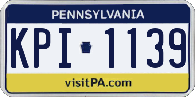 PA license plate KPI1139