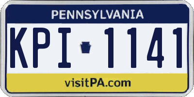 PA license plate KPI1141