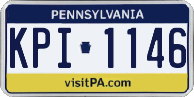 PA license plate KPI1146